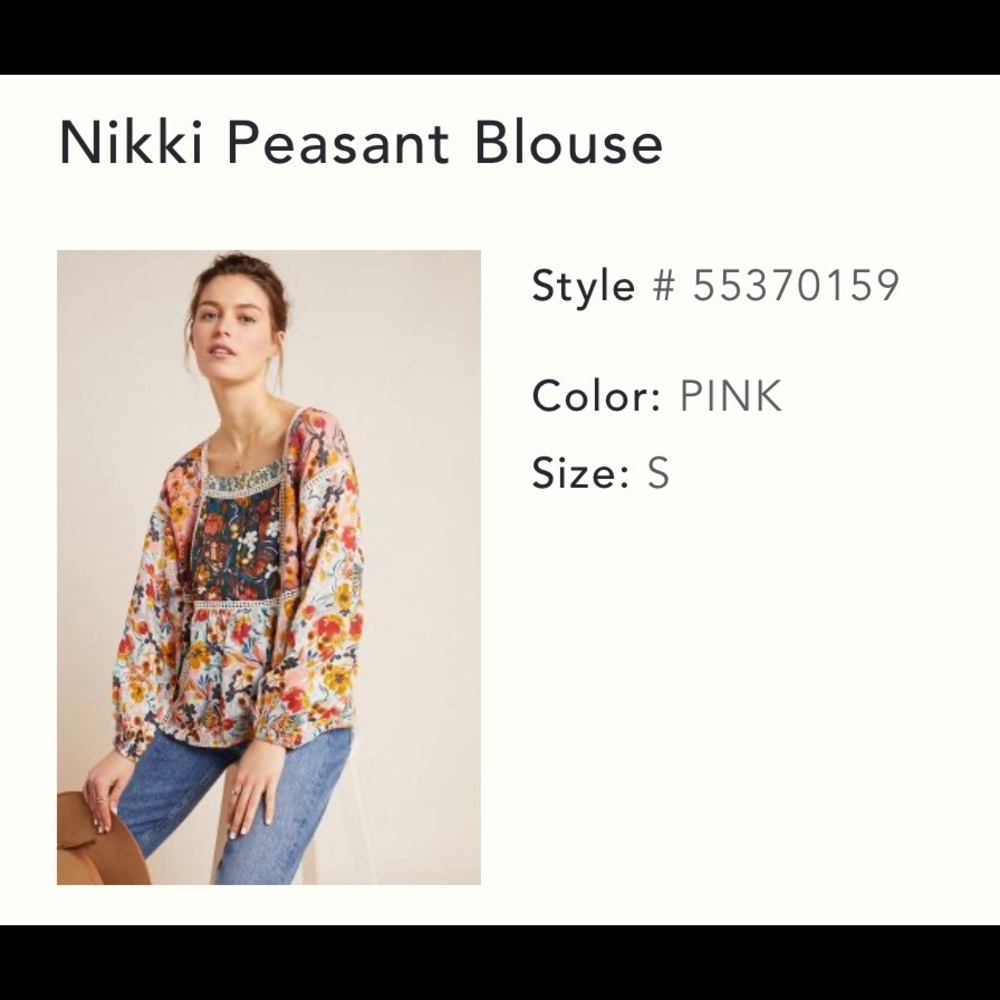 Anthropologie Nikki Blouse